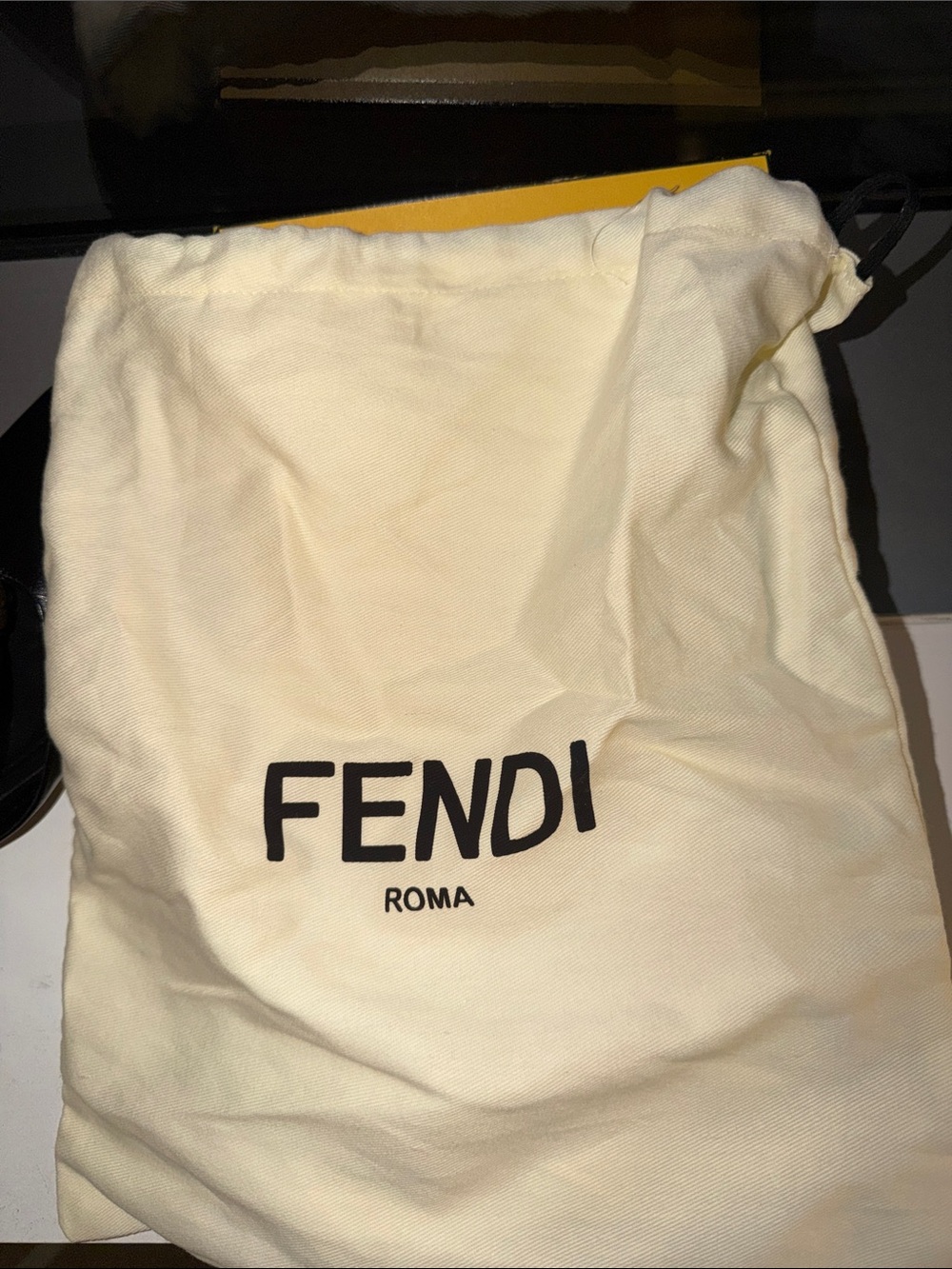 Fendi Black Leather Pointed Slingback Mules with Gold FF Accent - Picture 3 of 6